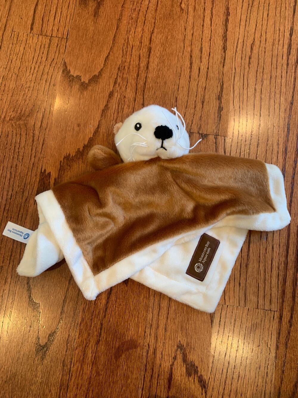 Monterey Bay Aquarium Baby Sea Otter Plush Blanket Security Lovey
